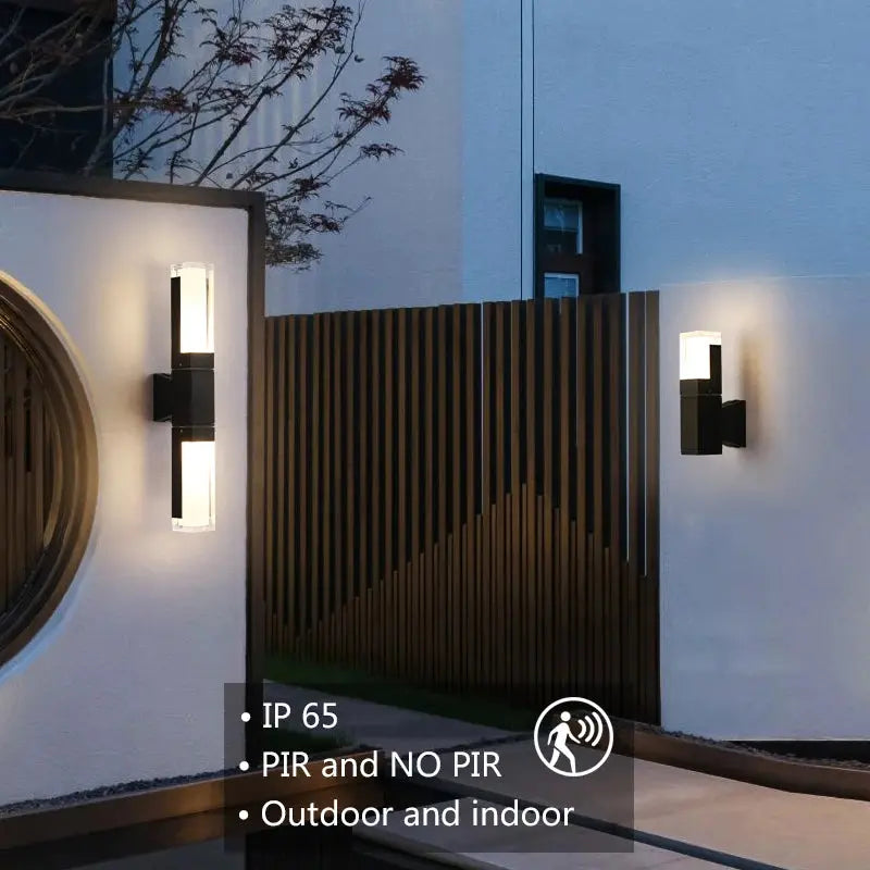 Aluminum Motion Sensor Outdoor Wall Sconce Light