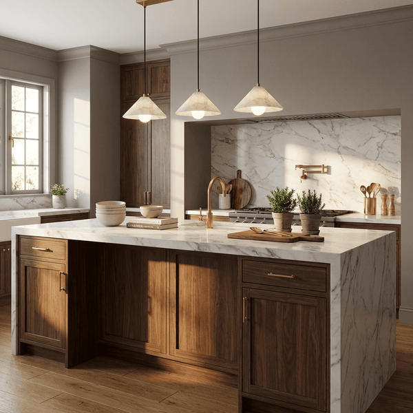 Amara Alabaster Cone Pendant Lamp