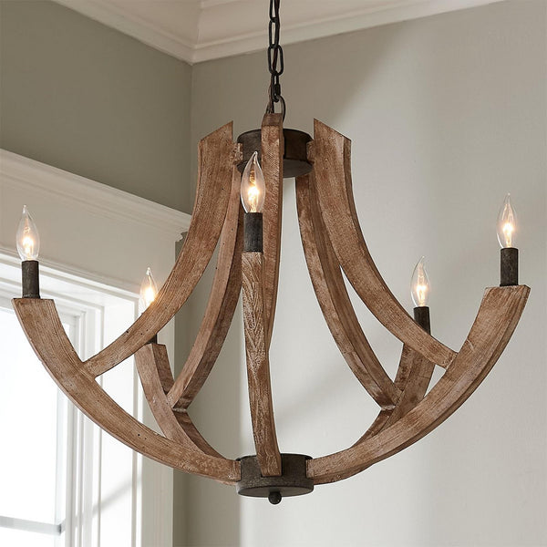 Eirikuvyi Vintage Creativity Wood Lantern Pendant Lamp