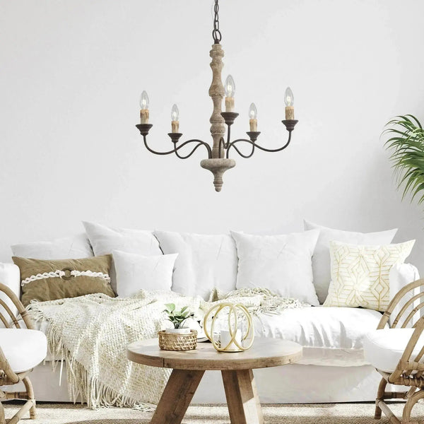 Fljotuvyi Wood Chandelier