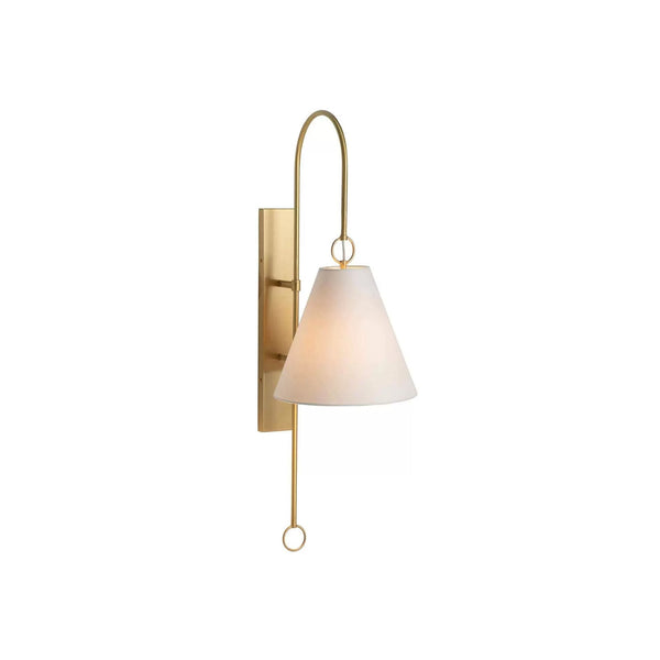 Ildvuvyi Modern Brass Fabric Wall Lamp