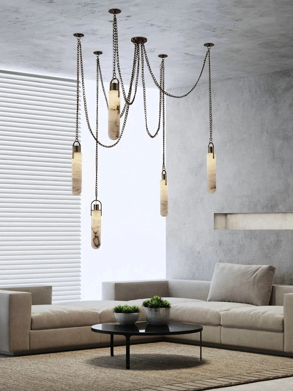 Anx Marble Ceiling Light