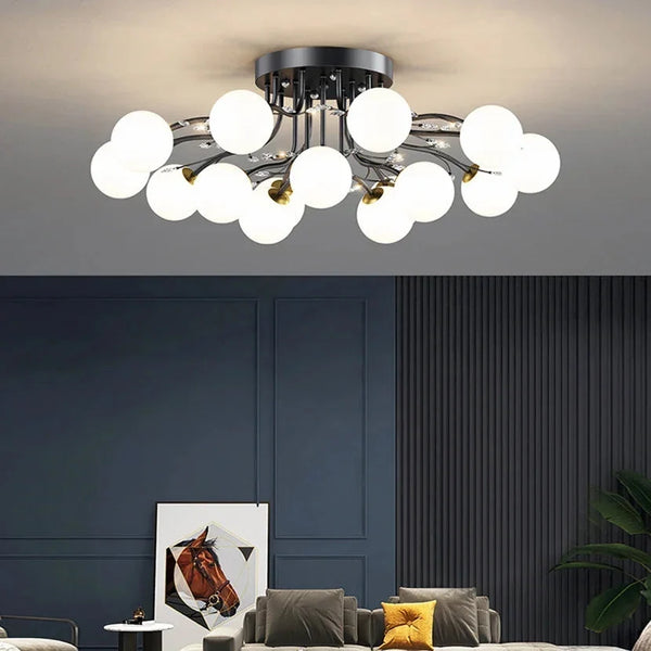 Anya Modern Bubble Glass Flush Mount Light