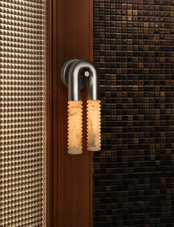 Arc Ridge Alabaster Wall Sconce