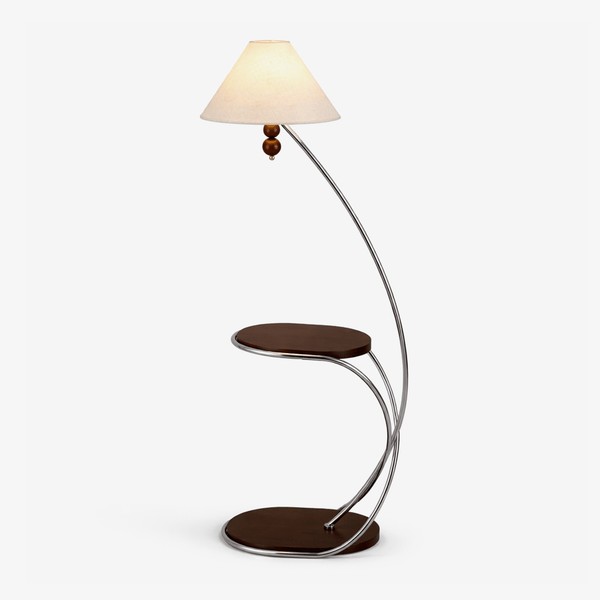 Aria Curved Shelf Floor Lamp