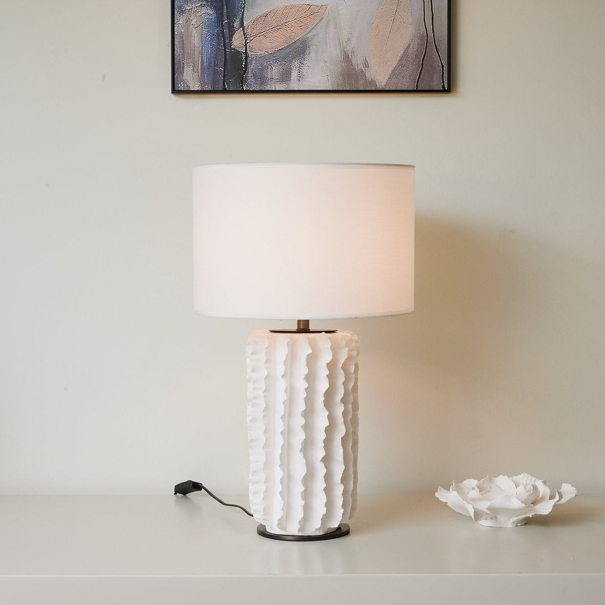 Arroyo Sculpted Ceramic Table Lamp