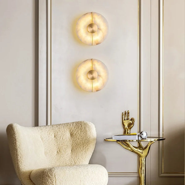 Artistic Simple Alabaster Wall Lamp