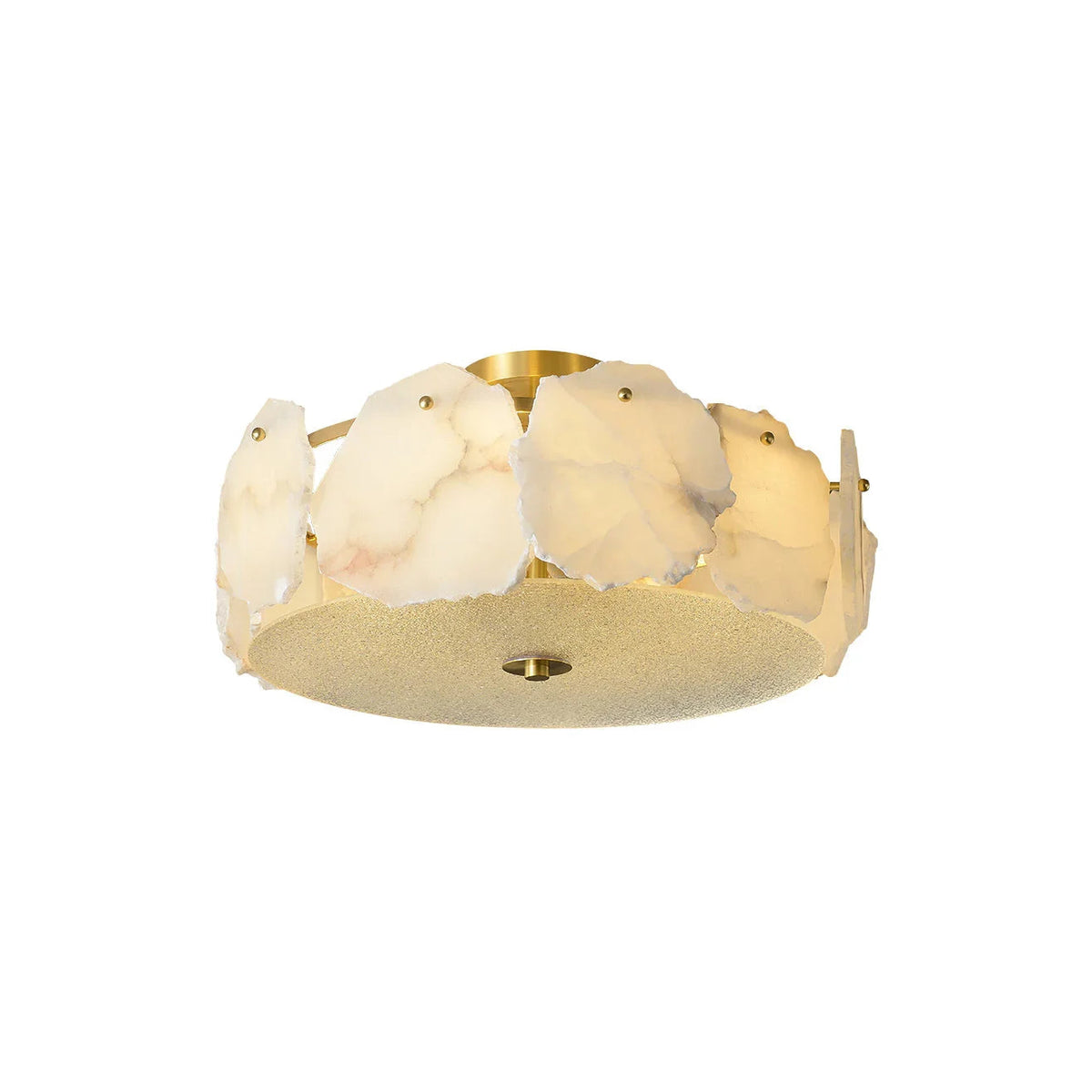 Alabaster Artze Brass Ceiling Light