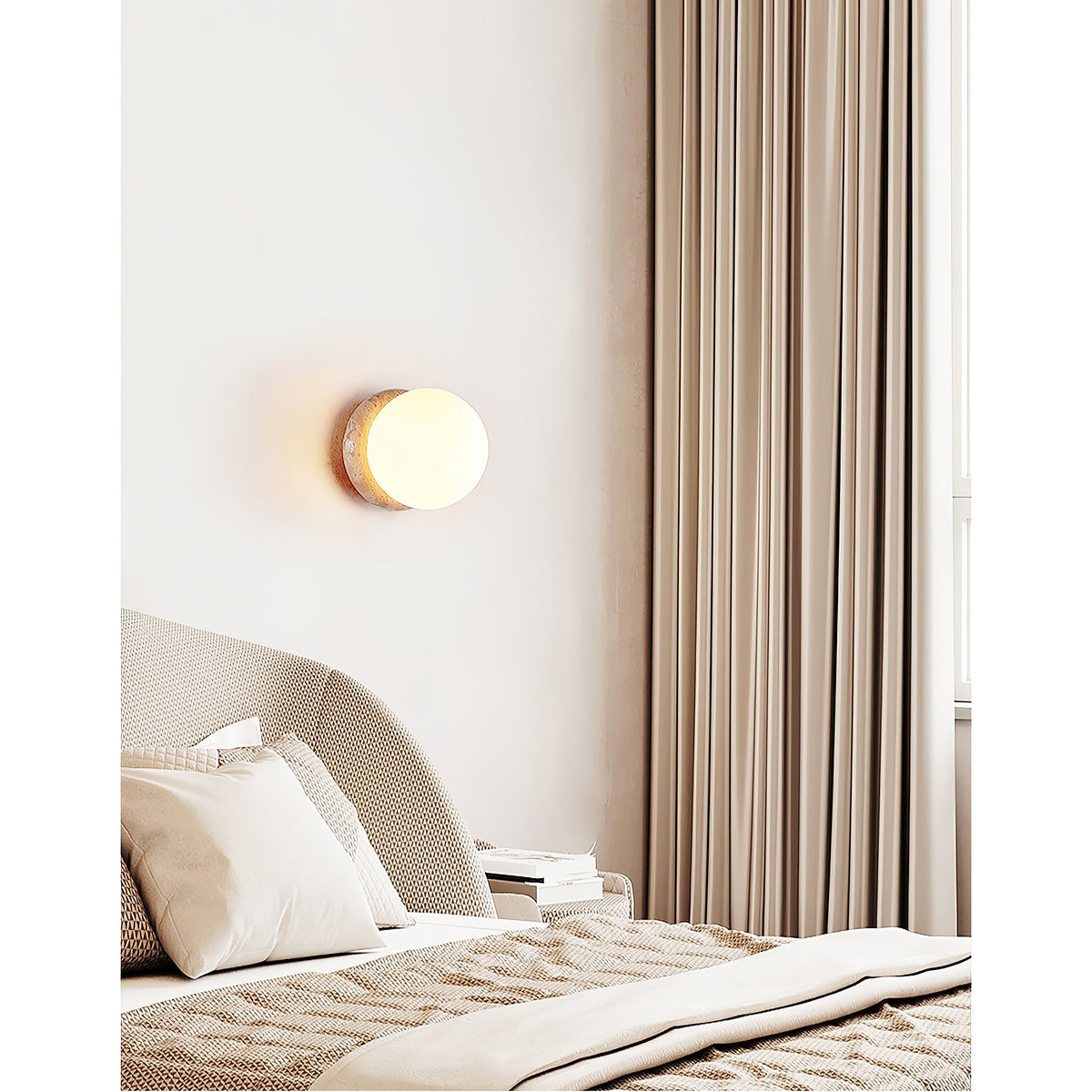 Blikuvys Travertine Glass Wall Lamp