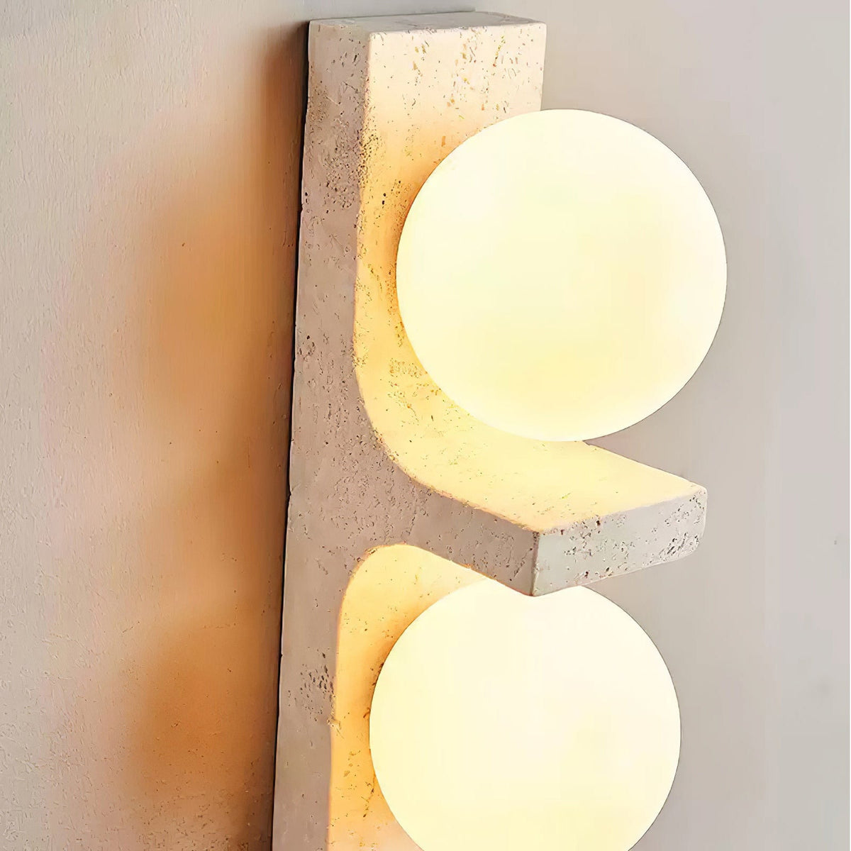 Eirikuvys Organic Travertine Wall Sconce