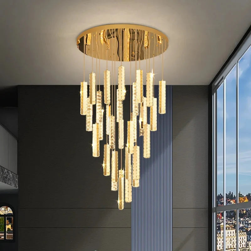 Aten Crystal Staircase Chandelier