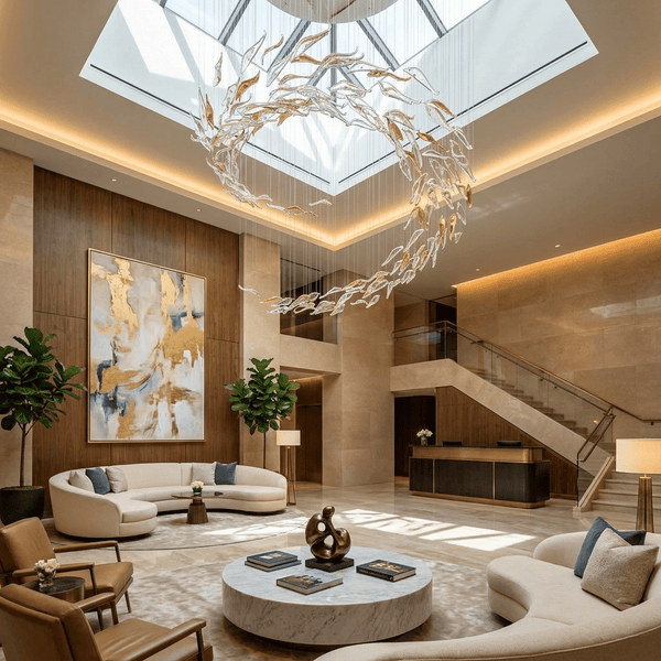 Aurelia Glass Leaf Chandelier