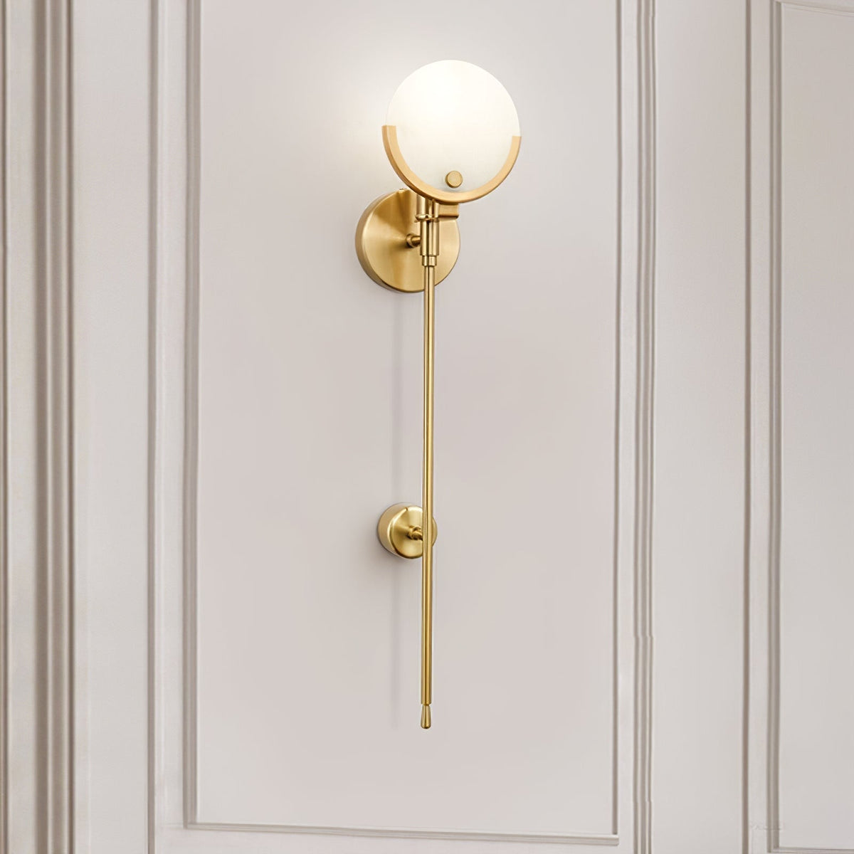 Bravi Brass Sconce Alabaster