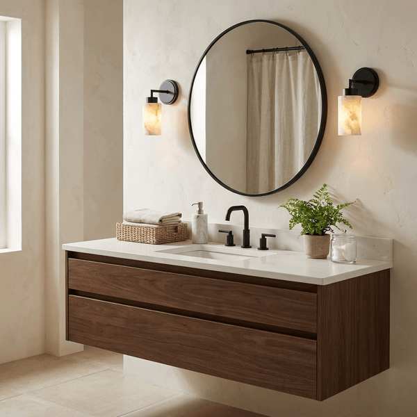 Avelin Alabaster Cylinder Wall Sconce