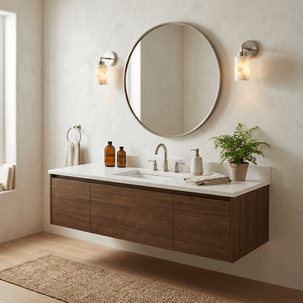 Avelin Alabaster Cylinder Wall Sconce