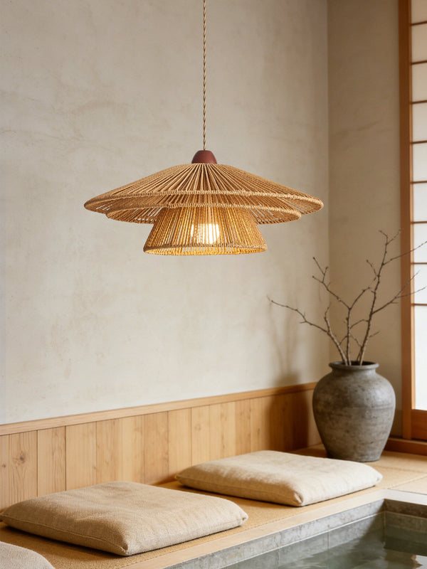Avelora Paper Rattan Pendant Light