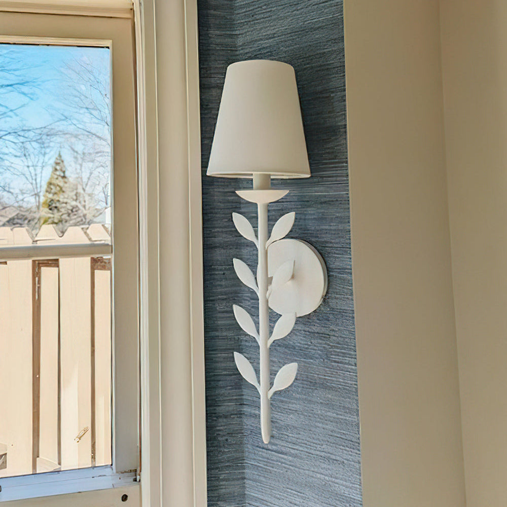 Evoque Gold Leaf Wall Sconce