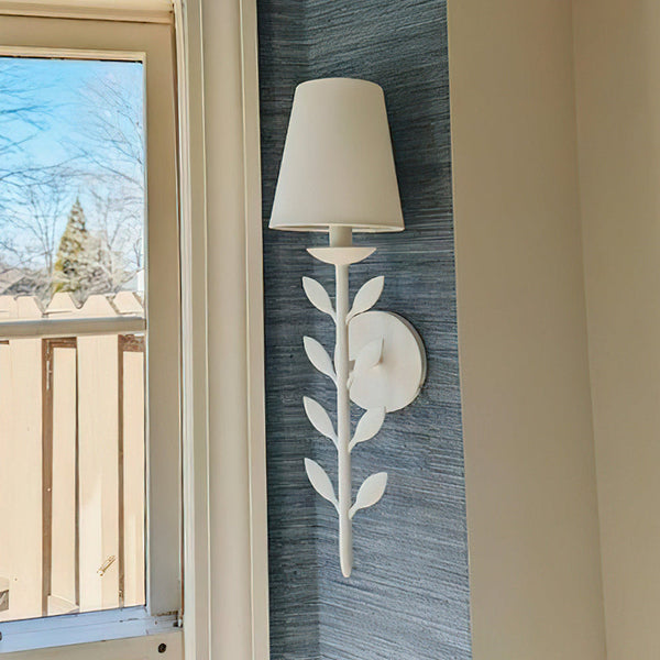 Evoque Gold Leaf Wall Sconce