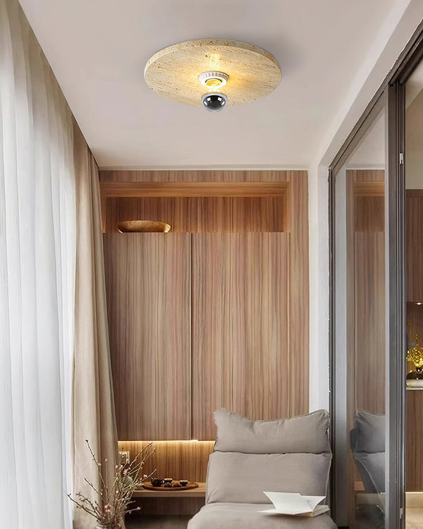Norarora Travertine Flush Mount Ceiling Light