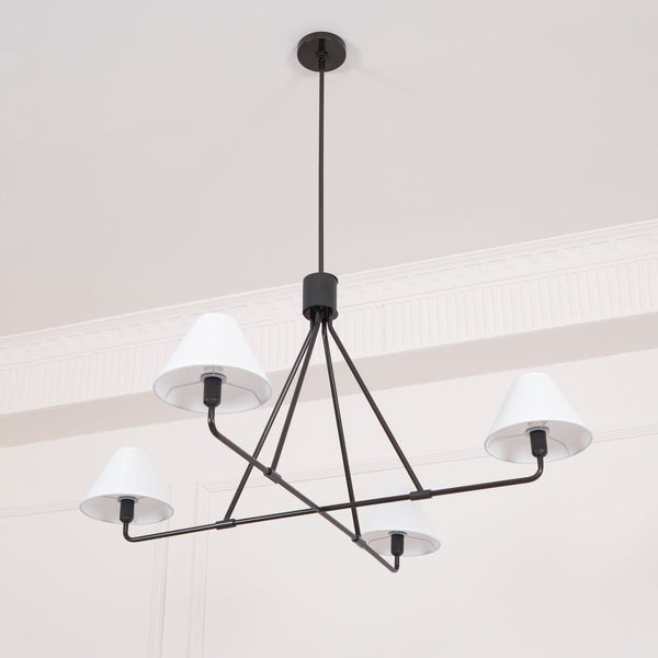 Ornuvyh Vintage Industrial Fabric Chandelier