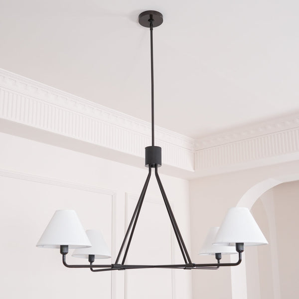 Ornuvyh Vintage Industrial Fabric Chandelier