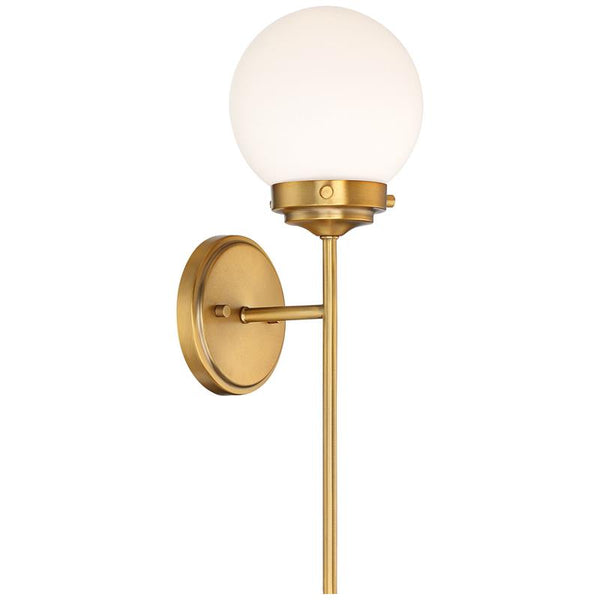 Waegnuvyh Brass Glass Wall Lamp
