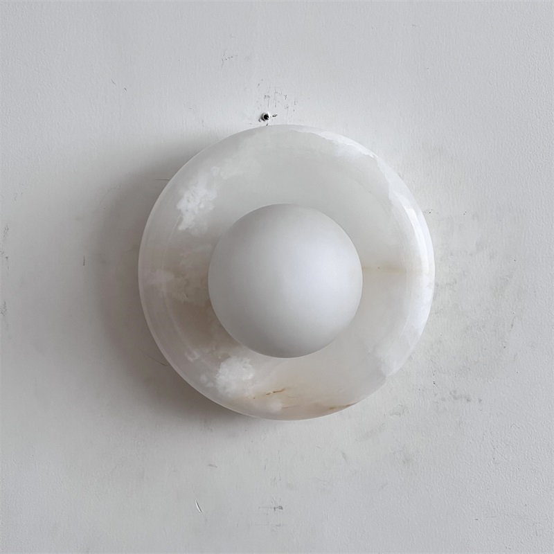 Aursilos Nordic Art White Jade Glass Sconce Wall Lamp
