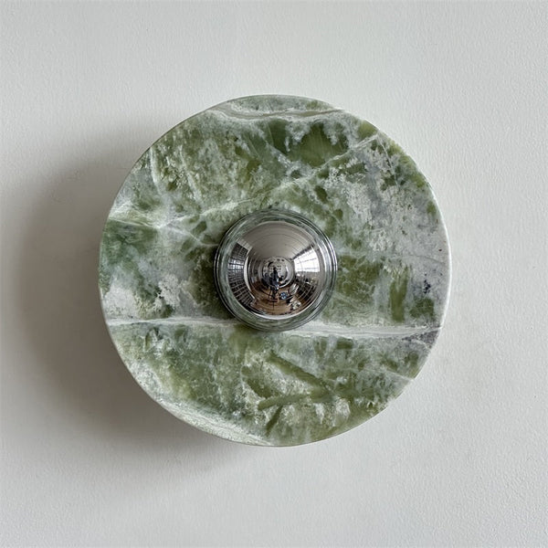 Evvarel Green Marble Sconce Wall Lamp