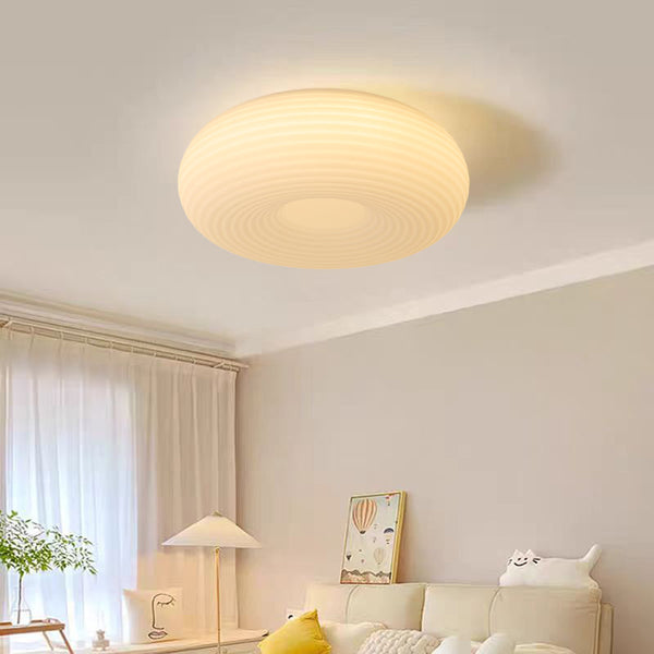 Arisha Flush Mount Ceiling Light Modern, Metal/, White, Bedroom