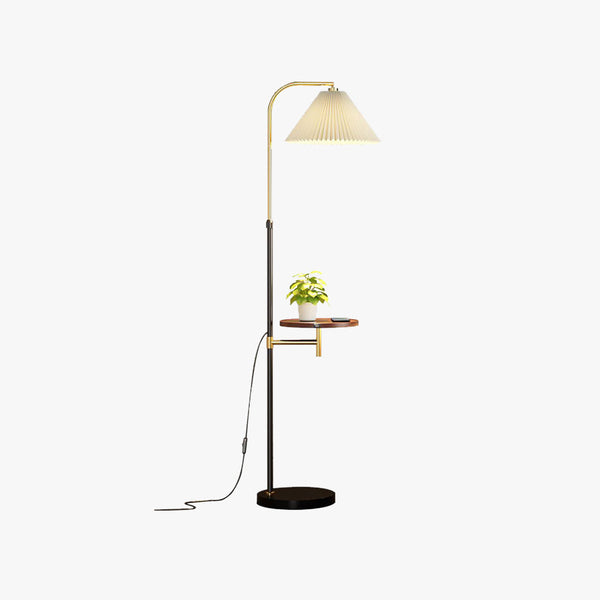 Modern Living Room Floor Lamp with Pleated Design