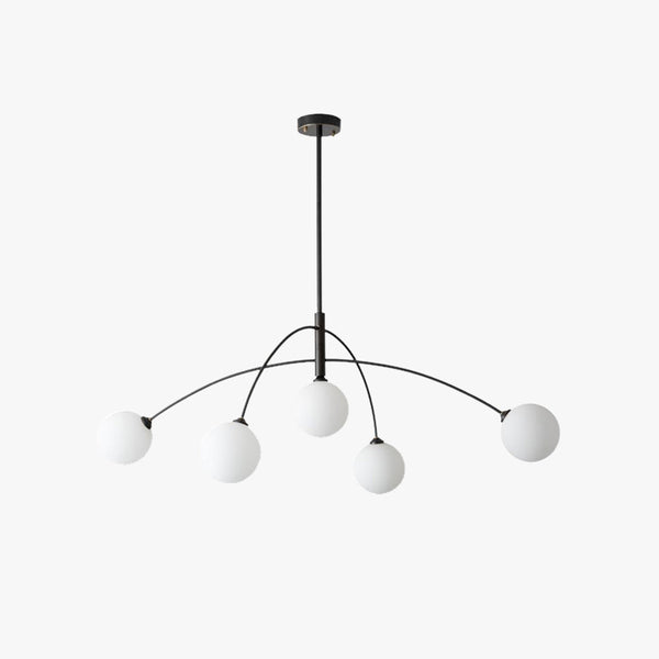 Valentina Pendant Light Globe Modern, Metal/Glass, Black/Gold, Bedroom