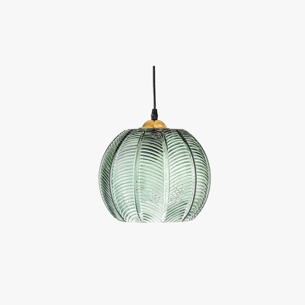 Aira Green Nordic Artistic Ribbed Glass Pendant Light
