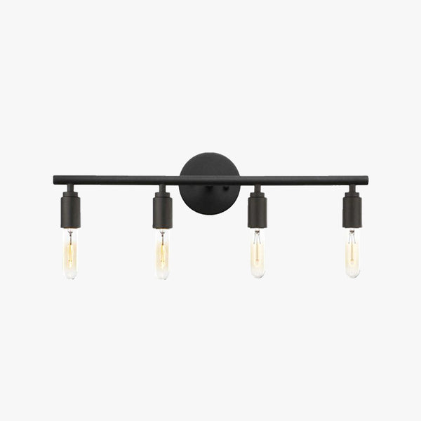 Silva Modern Glass Vanity Wall Lamp, Black, Bathroom, 3/4 Light