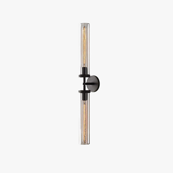 Arisha Modern Cylindrical Metal Led Wall Lamp, Black/Copper