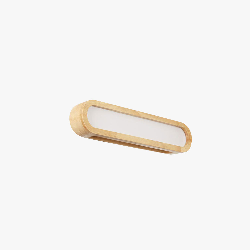 Muto Rectangular Wooden Energy Saving Oblong Wall Lamp
