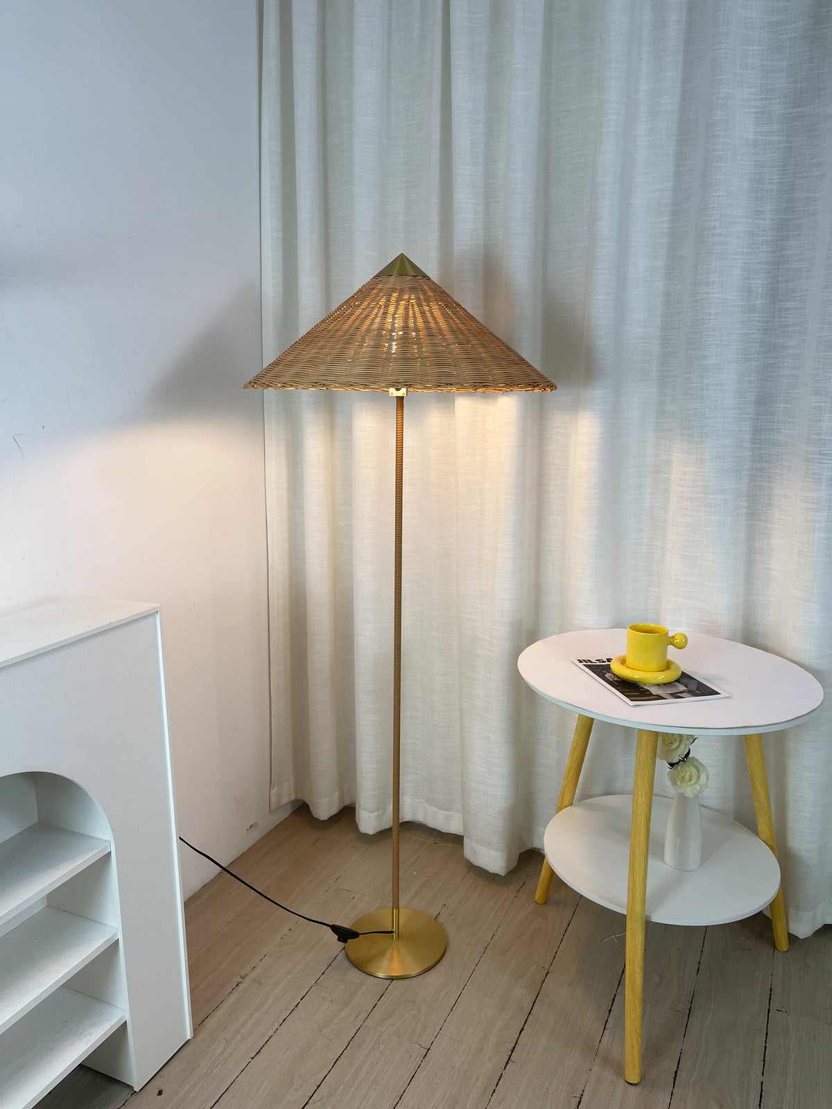 Bamboo Hat Floor Lamp