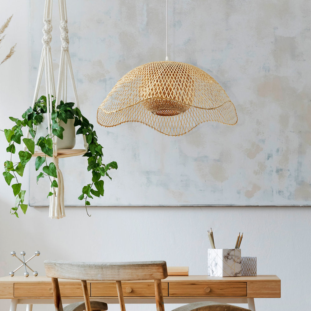 Zen Style Living Room Rattan Pendant Light