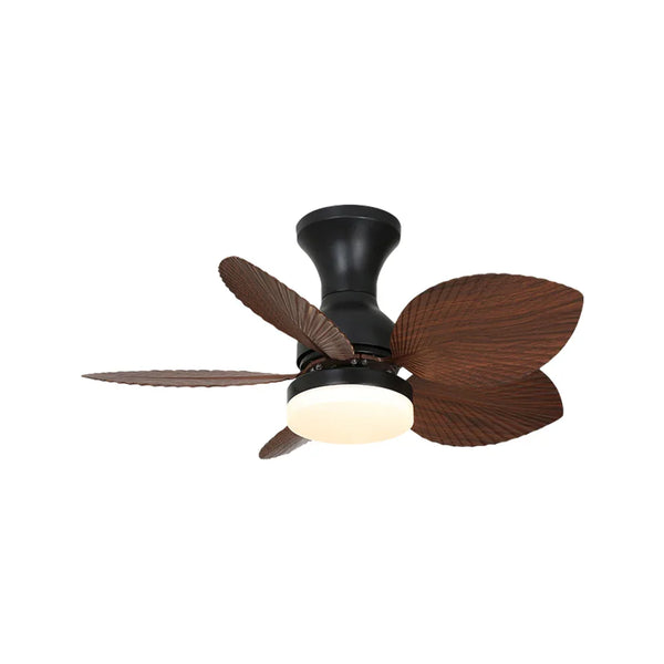 Banana Leaf Black Ceiling Fan Light