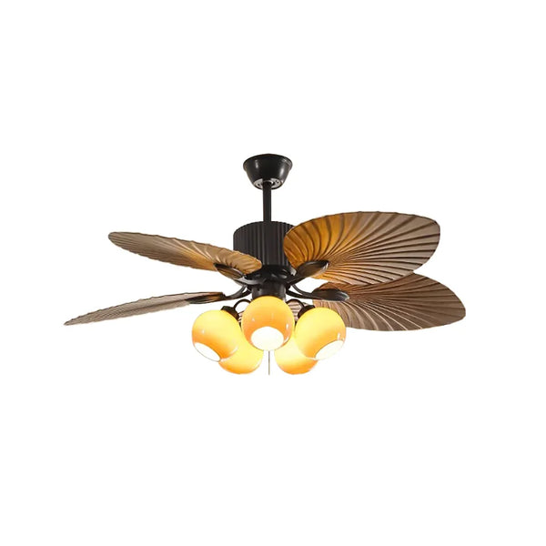Banana Leaf Breeze Round Ceiling Fan Light