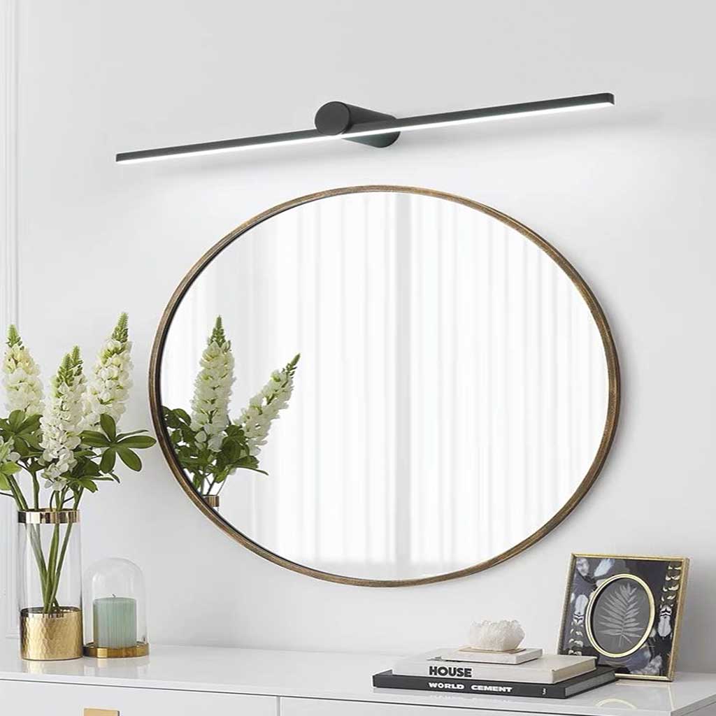 Vanity Wall Light Minimalist Linear LED, Black