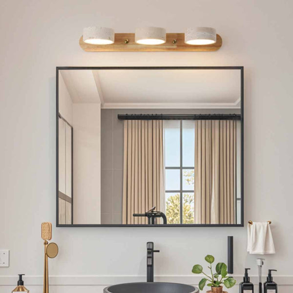 Vanity Wall Light Rotatable Wood Travertine LED