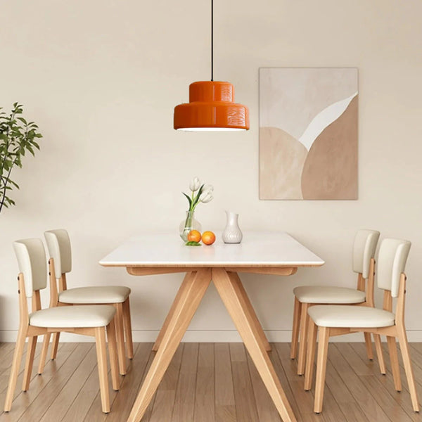 Bauhaus Vintage Orange Pendant Light For Dining Room