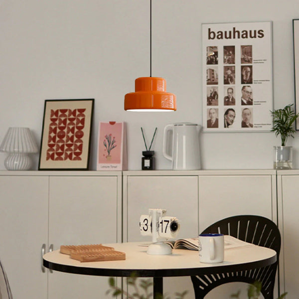 Bauhaus Vintage Orange Pendant Light For Dining Room