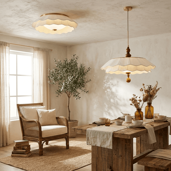 Belle Epoque Pleated Ceiling Light
