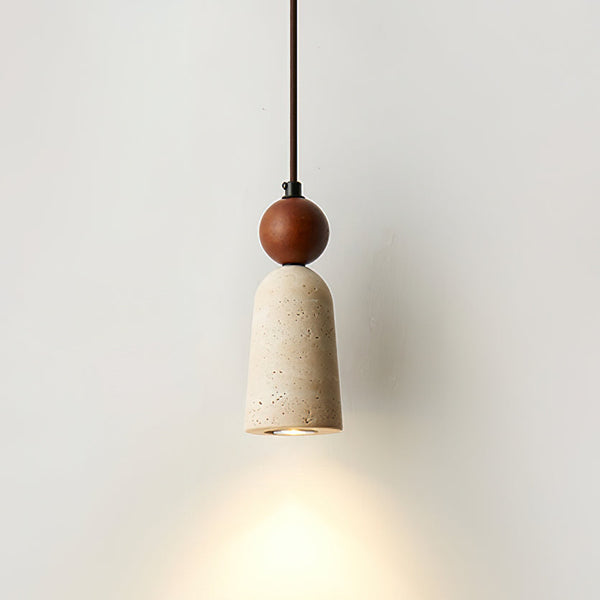 Nolira Pendant Light Wood Travertine Natural