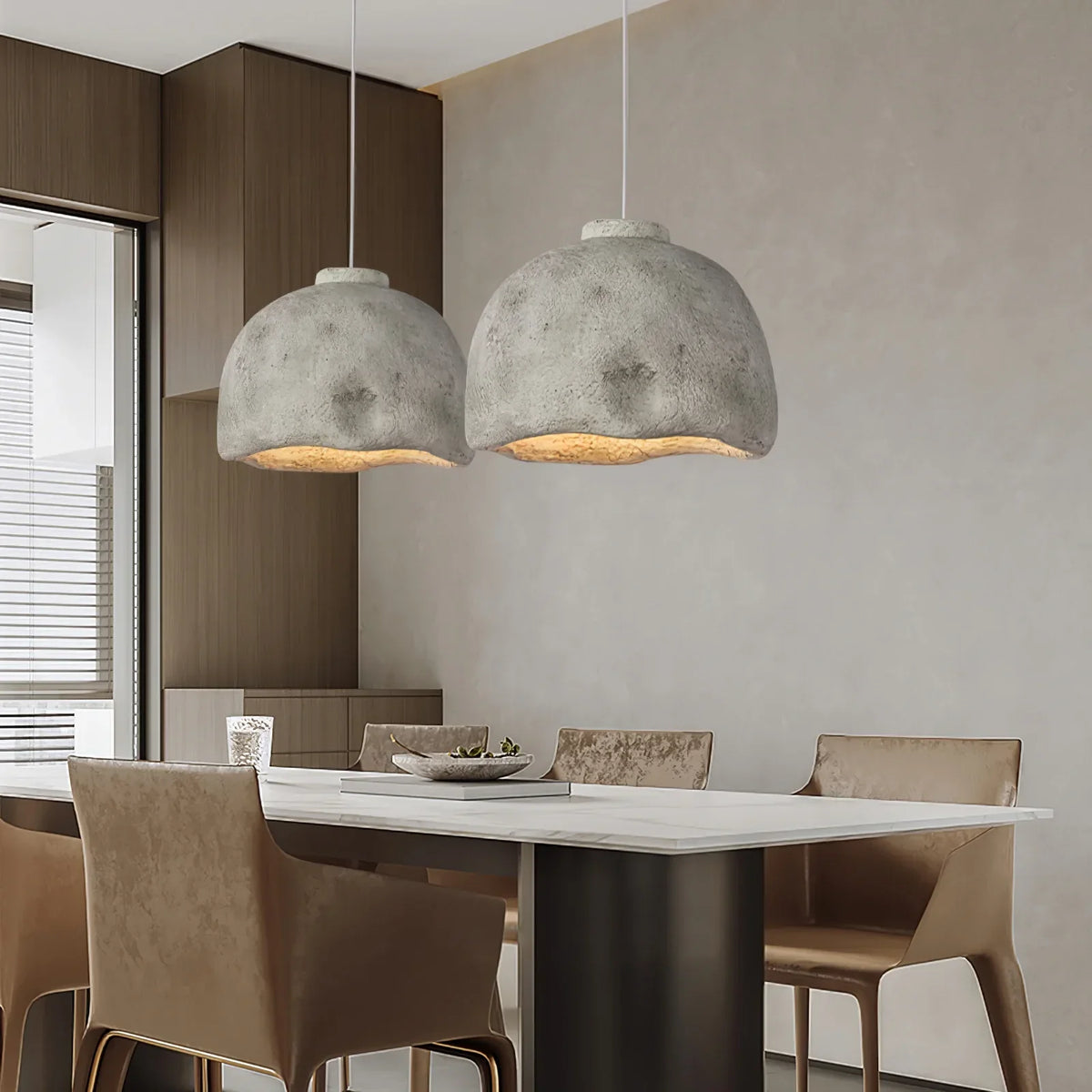 Cement Industrial Style Pendant Lighting for Dining Room