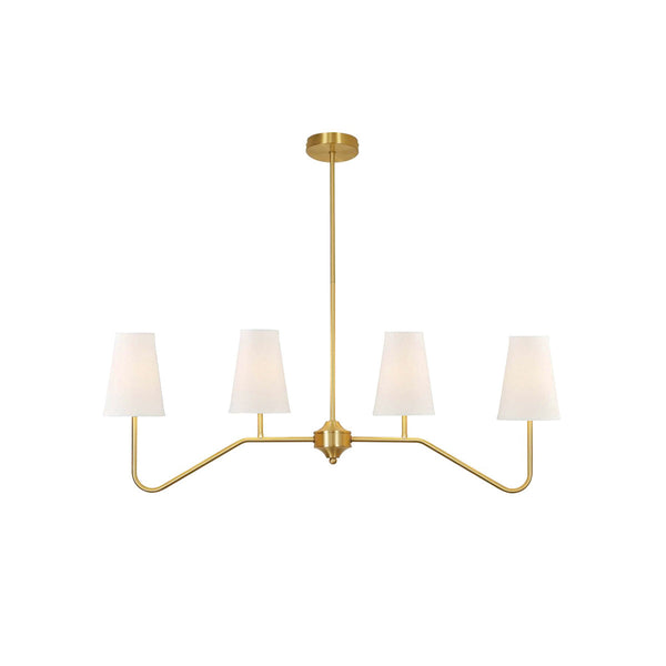 Avvenora Vintage Industrial Brass Fabric Pendant Lamp