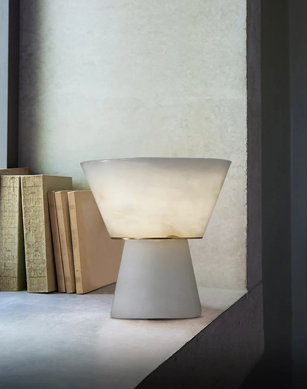 Conical Beta Alabaster Table Lamp