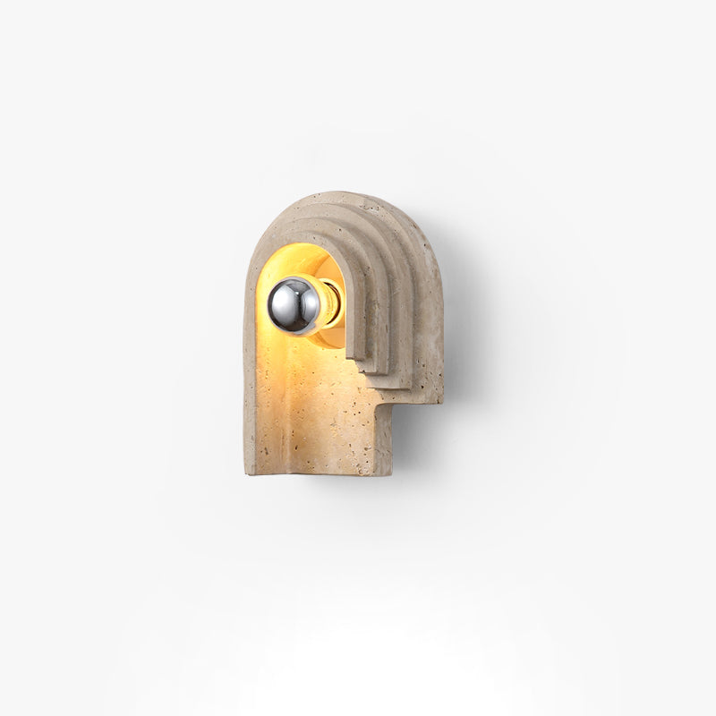 Mjolkuvyh Travertine Wall Lamp