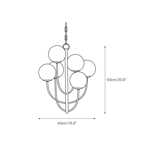 Kvennuvyu Glass Chandelier